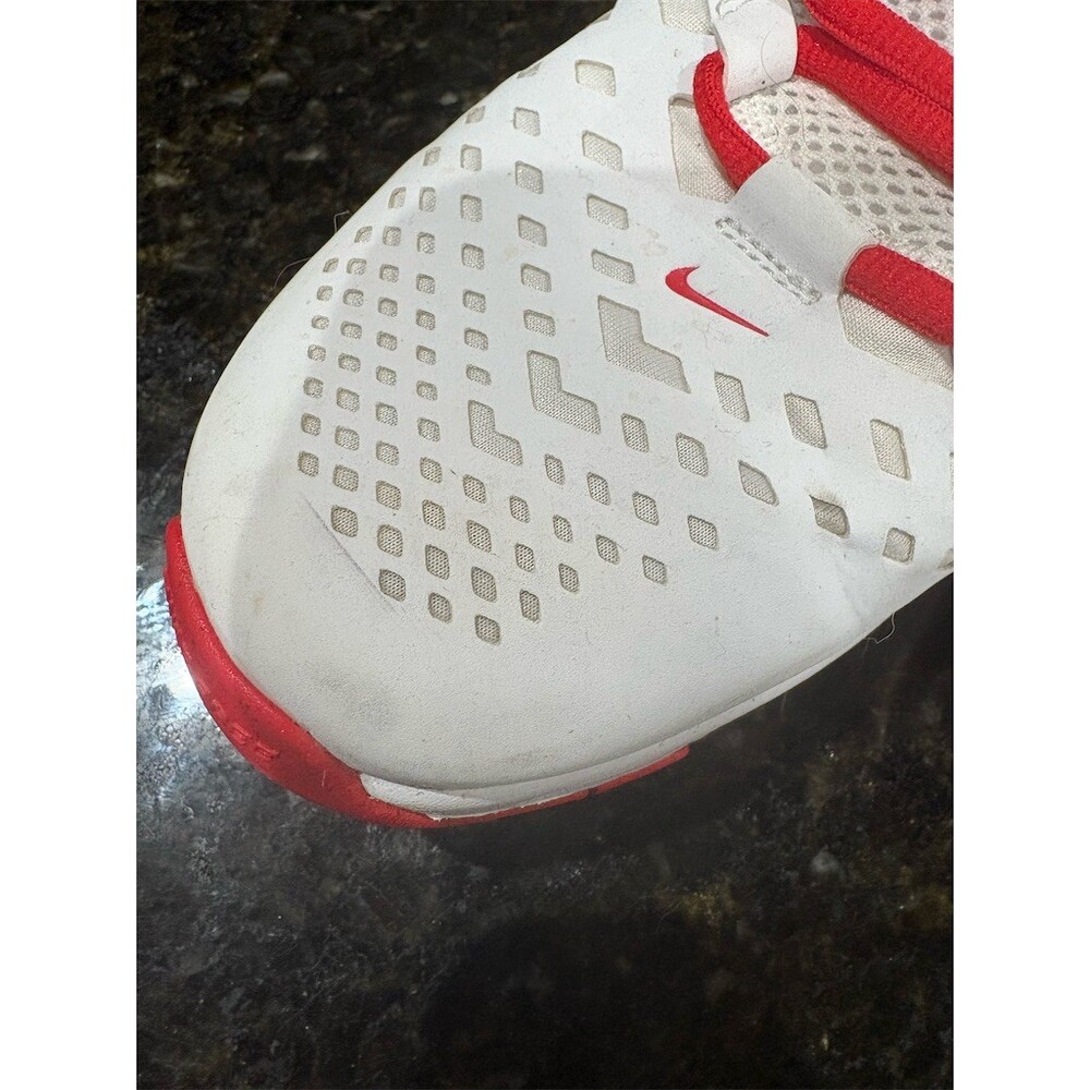 Nike Free Trainer Men's Training Sneakers White/Red Lace Up Size 9.5 - Picture 4 of 9
